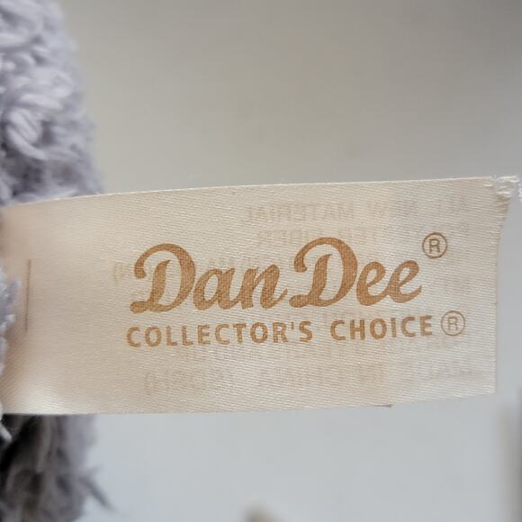 Dan Dee Teddy Bear Plush 13" Valentines Day Gray‎ Love Embroidered Sitting Gift - Picture 6 of 7